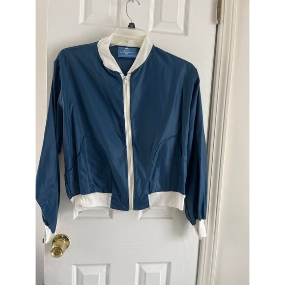 Vintage Royal Copenhagen Zipper Front Nylon Jacket Made In Denmark